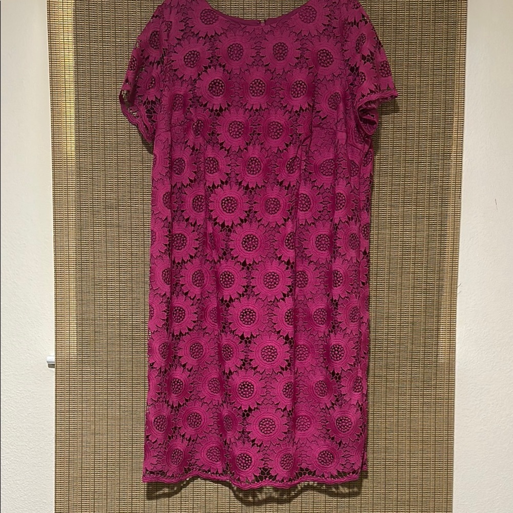 Talbots Fuchsia Floral Lace Dress
